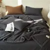 Algodão puro Classe A fio de algodão lavado padrão jacquard de bolinhas fibra de soja colcha de verão conjunto de quatro peças colcha fina colcha fresca de verão colcha de ar condicionado