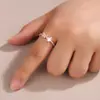 Anillo Abierto de Mariposa con Circonitas de Lujo Ligero Estilo Francés, Anillo de Diseño Minimalista de Nicho Personalizado de Alta Gama Más Vendido