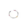 Diseño Estilo Ins Dongdaemun de Corea del Sur Joyería Plateada Brillante Plata de Ley S925 Anillo Dopamina Colorido Estilo Apilado Elegante