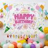 Decoración de Cumpleaños Ins Tela Colgante Fondo de Fiesta para Bebés y Niños Accesorios para Fotos Diseño de Escena