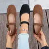 Zapatos Mary Jane Cuadrados Vintage Nuevos 2026 para Mujer, Suela Plana con Correa Única, Zapatos Casuales Versátiles, Talla Grande para Exportación