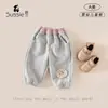 Calça Casual para Bebê Menina 2026 Nova Moda Primavera Calça Longa Estilosa para Bebê Primavera e Outono Calça Esportiva Calça de Moletom Calça Longa
