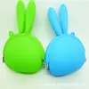 Bolsa de llaves de silicona con forma de conejo, venta directa de fábrica, monedero pequeño de silicona de conejo, bolsa de almacenamiento creativa