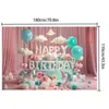 Fondo de Tela para Cumpleaños Infantil de Unicornio Transfronterizo Fiesta Banner de Comercio Exterior de Amazon Tela de Fondo para Fotografía Accesorios para Fotos