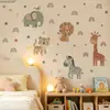 Varios Adhesivos de Pared con Combinaciones de Animales Lindos para Sala de Estar, Dormitorio, Habitación Infantil, Decoración de Pared de Fondo para el Hogar, Adhesivos de Pared Autoadhesivos