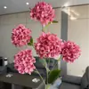 Flor de Hortensia de Caramelo de 5 Cabezas, Rama Única Estilo Coreano, Flor Artificial de Boda, Decoración de Flores Artificiales, Arreglo Floral, Diseño de Escena de Hotel