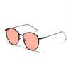 Gafas Xunge metal redondas medievales de sol femeninas Y2K forma cóncava lentes de color gafas decorativas de sol para hombre