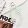Cadena de Teléfono Móvil de Cristal Flor de Sentido Avanzado Correa de Muñeca Corta Ins Moda Pequeño Fresco Colgantes para Teléfono Móvil Colgantes de Perlas