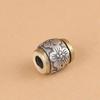 Rey del Ciervo Dorado Plata S925 Antiguo Literario Pulsera de Juego Espaciador de Cuentas de Tres Vías Cuenta Espaciadora Cuenta de Tai Chi de Dinero Grande Cuenta de Barril Accesorios de Plata