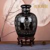 Jingdezhen Cerâmica Esculpada à Mão Letras de Vinho Jarra de Armazenamento de Vinho 6kg Catties 17.5kg Catties Jarra de Vinho