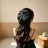 Pinza para coleta con lazo de gasa estilo Hepburn, Clip para el cabello suave y con caída elegante estilo coreano, Accesorio para el cabello