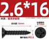 Tornillos Autoperforantes de Cabeza Plana Cruz Negra Endurecida Ka Tornillos Pequeños de Cabeza Avellanada M1M1.2M1.7M2M2.6M3M4Mm