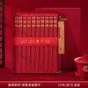 Nuevos Palillos Domésticos Rojos de Aleación para Boda al por Mayor Estilo Chino Festivo Regalo Antideslizante Caja de Regalo para Inauguración de Casa Juego