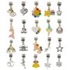 Conjunto de 20 Contas de Liga Metálica com Furo Grande, Aproximadamente 20mm, Acessórios para Joias, Contas Soltas para Colares e Pulseiras DIY