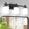 Luminária de parede de vidro mais vendida internacionalmente, luz frontal espelhada minimalista preta, luminária para banheiro, lavatório, quarto e escada, atacado