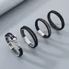 Moda Europea y Americana Transfronteriza Acero Inoxidable Nicho para Hombre Pulsera de Cuero Trenzado Envuelto en Cuerda de Cuero de Múltiples Capas de Dos Capas