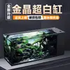 Acuario Stream Tank Acuario de Vidrio Ultra Blanco Acuario para Sala de Estar Paisajismo Ecológico Filtración Generador de Oxígeno Filtro Lateral Stream Tank