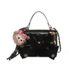 Otoño/Invierno Nuevo Bolso Cuadrado Pequeño de Lunares de Gama Alta Estilo Coreano Moda Versátil Bolso Cruzado Bolso de Mano Alto Valor Estético Venta Caliente para Mujer