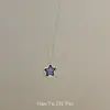 Collar con Colgante de Estrella de Cinco Puntas y Cruz de Moda Simple de Verano, Cadena para Clavícula Versátil de Nicho, Flor de Amor para Mujeres