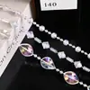 Hoja de arce de diamante de colores decoración navideña de plástico PS colgante con cuentas colgante navideño de boda accesorios de joyería diy