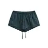 Shorts Casuais Caseiros Estilo Americano Picante para Meninas, Cintura Baixa com Cordão, Perna Reta, Nova Moda de Verão, Largos, Emagrecedores, Perna Larga, Hot Pants