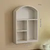 Gabinete de Almacenamiento de Escritorio Estante de Almacenamiento Almacenamiento de Cosméticos Pequeño Gabinete de Madera Puerta de Vidrio Horneado Almacenamiento de Artículos Varios de Escritorio