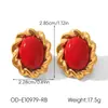 Combinação de Brincos de Aço Inoxidável Personalizados Retro Ouding Ouro 18K Brincos de Titânio Que Não Desbotam Estilo Ins Joias de Luxo Acessíveis para Mulheres