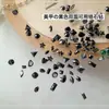 Decorações de Nail Art com Zircônia Preta em Formato de Cisne, Gota d'Água, Marquise, Ponta Inferior Afiada, Irregular, Mini, Fundo Plano Chanfrado