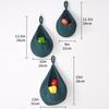 Red de frutas tejida para colgar en la pared, red de goteo tipo nido de pájaro, cesta de flores tejida con cuerda de algodón para almacenar frutas y verduras en la cocina