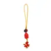 Atacado natural alto teor cinábrio vermelho amuleto da sorte signo cavalo corrente para celular pingente cordão chaveiro acessório para pendurar em bolsa