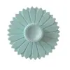 Tapa de silicona creativa con forma de flor, tapa de silicona multifuncional de girasol, a prueba de polvo y fugas, adecuada para tazas de té y tazas de café
