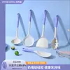 Espátula de Silicona para Comercio Exterior, Espátula Especial Antiadherente para Cocinar, Cuchara para Sopa Resistente a Altas Temperaturas de Grado Alimenticio para el Hogar, Juego de Utensilios de Cocina