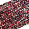 Pedra Imperador Vermelho Fogo 4-10mm Contas Redondas Brilhantes Contas de Jaspe Impressão