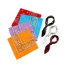 Lenço quadrado paisley de poliéster puro, bandana paisley fabricada em fábrica, lenço de cabeça para ciclismo ao ar livre e esportes