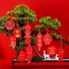 Novo criativo bronzeamento Ano Novo tag feriado bênção cartão mensagem decoração interior embalagem DIY pingente decorativo