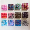 Dado Numérico de Ângulo Reto Duas Cores 16mm Dado Acrílico Colorido D6 Dado de Jogo de Tabuleiro Dado Numérico 1-6