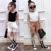 Conjunto Feminino Estilo Marca Colete Top com Shorts 26 Verão Nova Moda Comércio Exterior Roupas Infantis Atacado 3-9 Anos