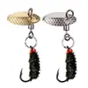 Acessórios Luya atacado lantejoulas rotativas pequenas lantejoulas metálicas douradas prateadas com gancho de boca de cavalo moscas para pesca