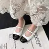 Zapatos Mary Jane Estilo Francés, Nuevo Modelo de Primavera, Aumentan la Altura, Inspirados en Chanel, Patrón Acolchado, Combinación de Colores, Cm2026, Tacones Altos de Correa Única