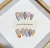 Daiyueda Unhas Vestíveis Puras Feitas à Mão Outono e Inverno Novo B325 Totalmente Pintadas à Mão Esculpidas Elegantes Estilo Exportação Patch de Nail Art