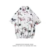 Camisa de Manga 3/4 Masculina Estilo Coreano Tendência Verão Estampada Solta Ins Manga Curta Casual Top Jovem