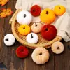 Decoração de abóbora de veludo artificial Amazon, abóbora embrulhada em tecido para Halloween, abóbora para festival da colheita de Ação de Graças, atacado do fabricante