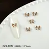 Acessórios de Arte de Unha com Laço de Zircônia de Luxo, Laço de Pérola com Acabamento Super Brilhante para Decoração de Unhas DIY Usável