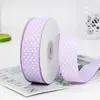 Fita Costurada com Bolinhas Estampadas e Estrelas, 2,5cm, Fita para Embrulho de Presente, Fita Costurada Colorida, Fita para Embalagem de Presente