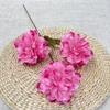 Peonía de hibisco de 3 cabezas, flor artificial para decoración del hogar y boda, venta al por mayor