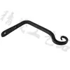 Gancho de Ropa de Hierro Curvado para Pared Casual de 5.67 pulgadas Gancho para Cesta de Flores Fijación con Tornillo Autorroscante Tipo S