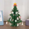 Regalos de Navidad Adornos de Árbol de Navidad de Madera Tridimensionales Mini Árbol de Navidad Adornos para Ventana de Navidad Manualidades Navideñas