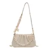 Diseño de Textura de Cocodrilo Bolso de Hombro con Cadena para Mujer Nuevo 2021 Bolso Cruzado de Hombro Único Bolso Bagel Bolso Nube Plisado