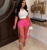 Comercio Exterior Transfronterizo Pantalones Sexy de Cuero PU Estilo Europeo y Americano Estilo INS Pantalones Cortos Tejidos con Cordón de Cuero Cintura Baja Nuevo Producto Verano 2022