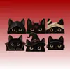 Productos de madera, un artículo popular para ventas transfronterizas: un juego de 6 figuritas de gato de madera, perfectas para decoraciones de Halloween